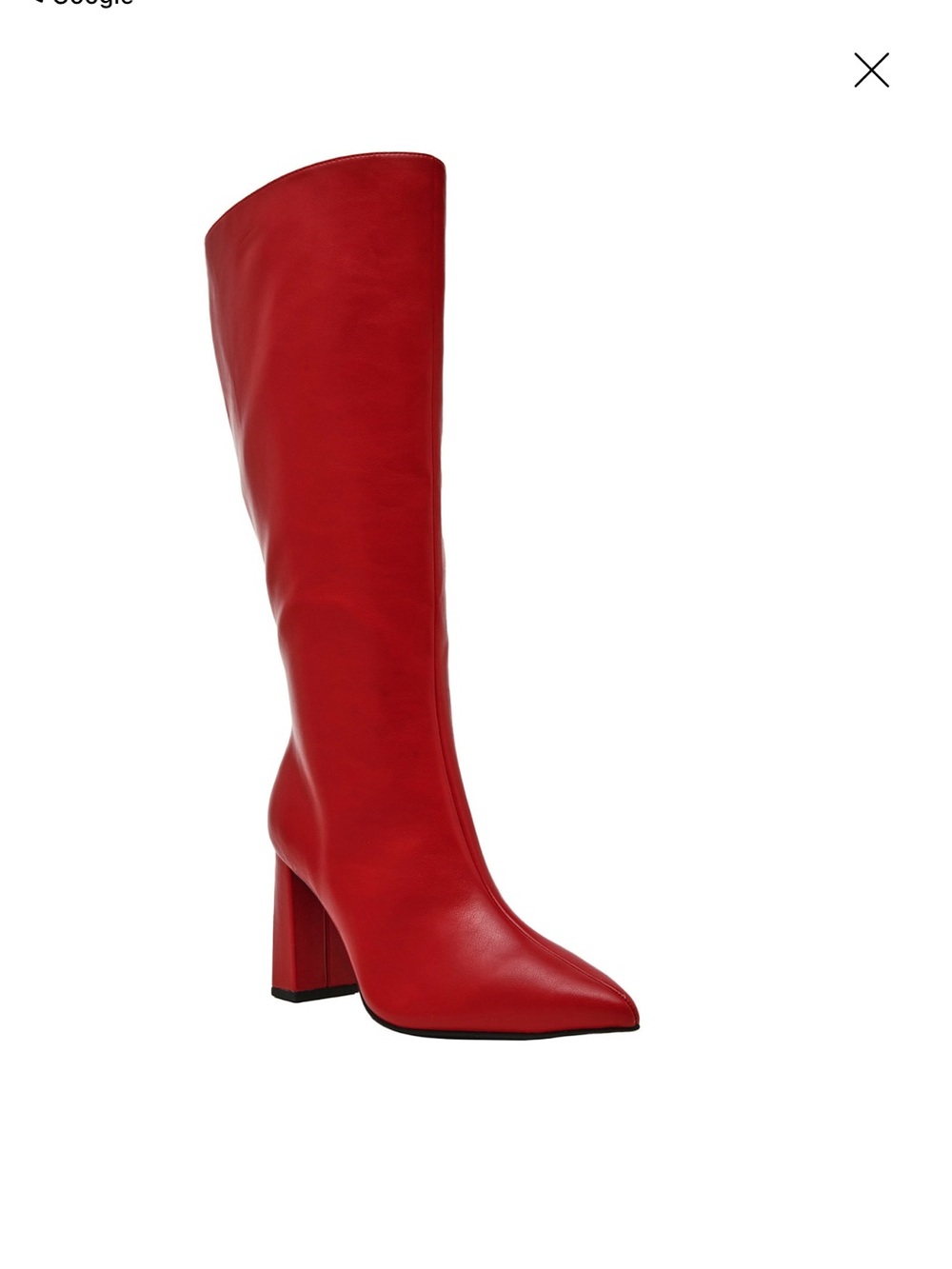 Wild Pair Islah Women’s Knee High Block Heel Boots Red 7.5 Wide Calf